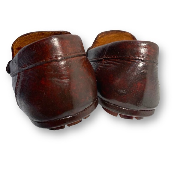 McCoy’s Boys Classic Leather Loafers Chocolate Brown Size 8 Rubber Sole - Picture 2 of 10